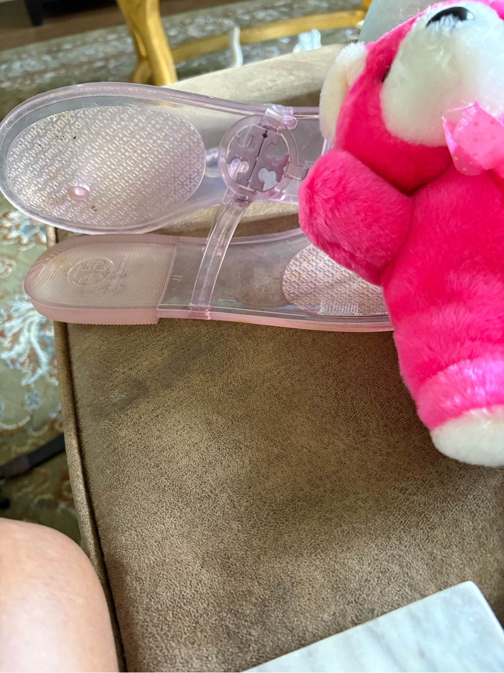 Tory Burch Pink Clear Jelly Thong Sandals
